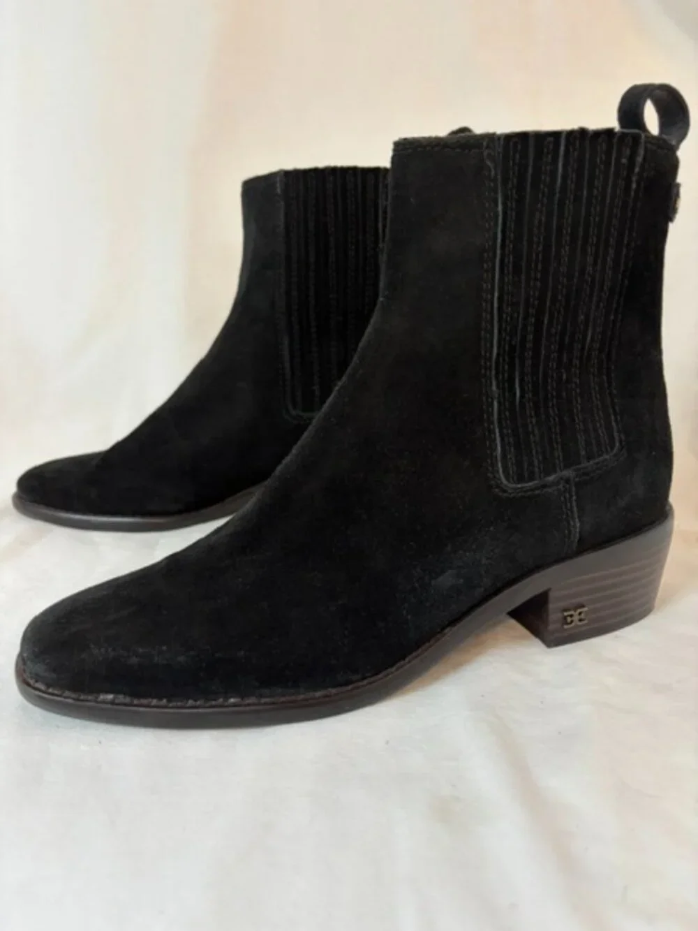 Sam Edelman Women's Bronson Black Suede Chelsea Bootie Size 6M
